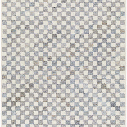 Halen Gray Checkered Area Rug Rugs TriadCommerceInc