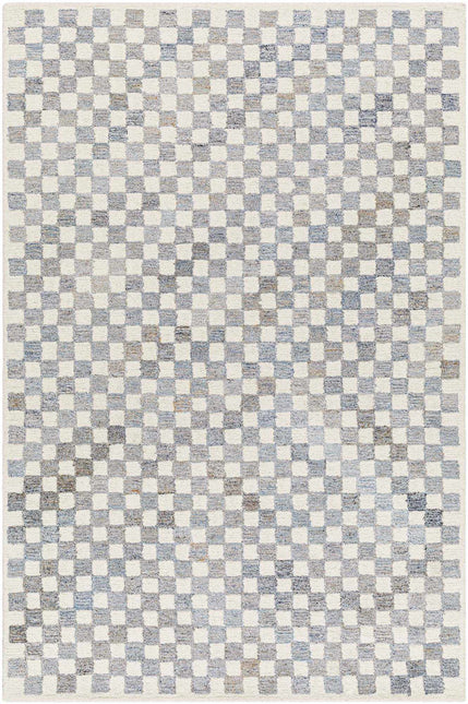 Halen Gray Checkered Area Rug Rugs TriadCommerceInc