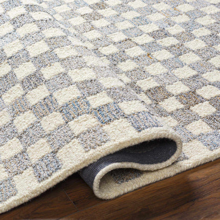 Halen Gray Checkered Area Rug Rugs TriadCommerceInc