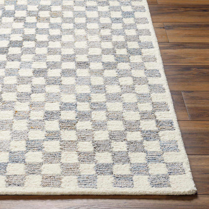 Halen Gray Checkered Area Rug Rugs TriadCommerceInc