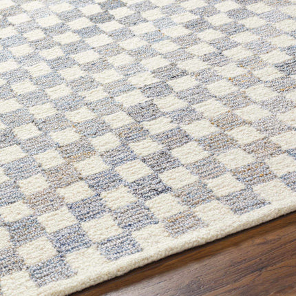 Halen Gray Checkered Area Rug Rugs TriadCommerceInc 5' x 7'6" Rectangle
