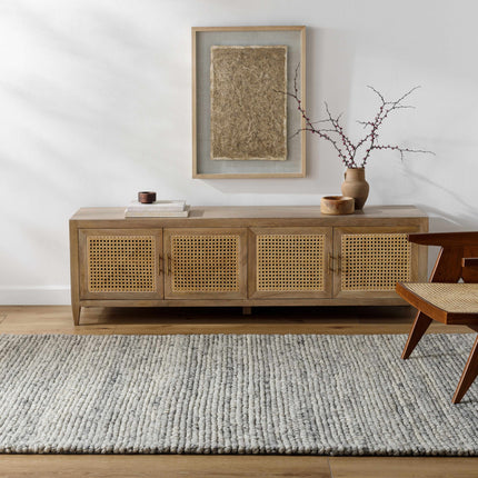 Olisa Gray Wool Area Rug Rugs TriadCommerceInc