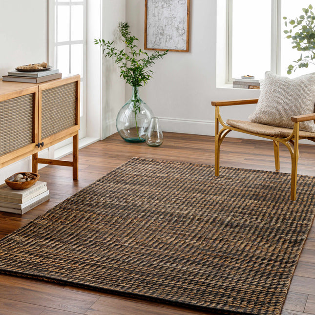 Riki Black Area Rug Rugs TriadCommerceInc