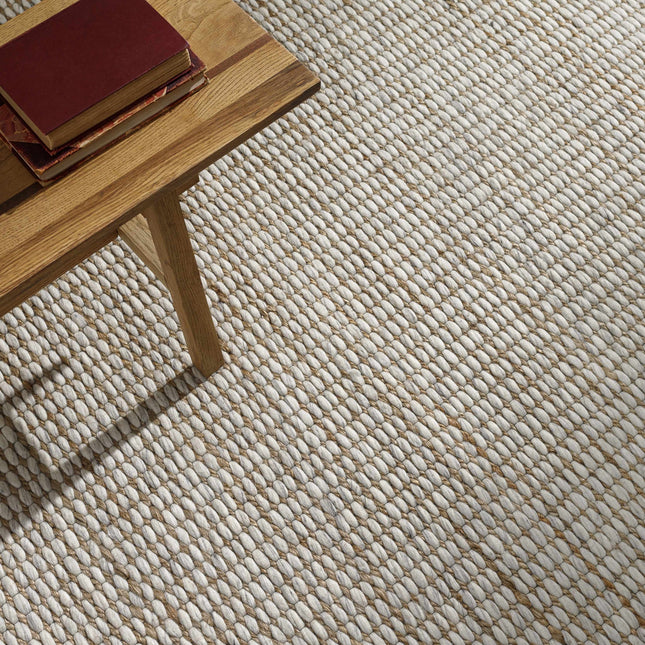 Riki Cream Jute-Wool Blend Rug Rugs TriadCommerceInc