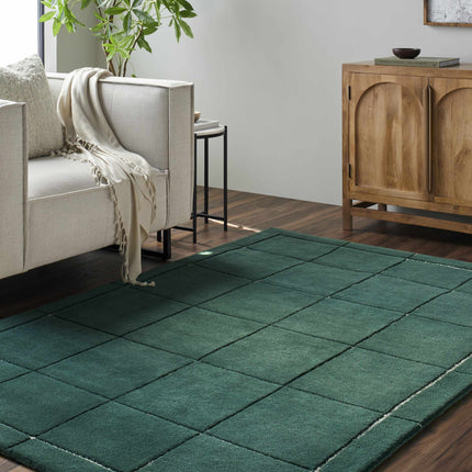 Siarl Green Checkered Area Rug Rugs TriadCommerceInc 5' x 7'6" Rectangle