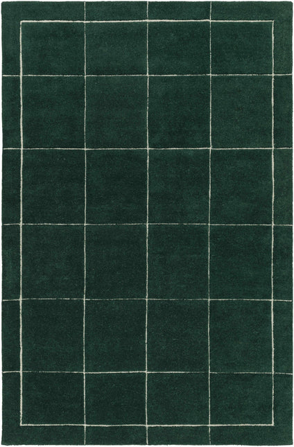 Siarl Green Checkered Area Rug Rugs TriadCommerceInc