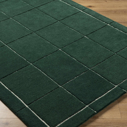 Siarl Green Checkered Area Rug Rugs TriadCommerceInc