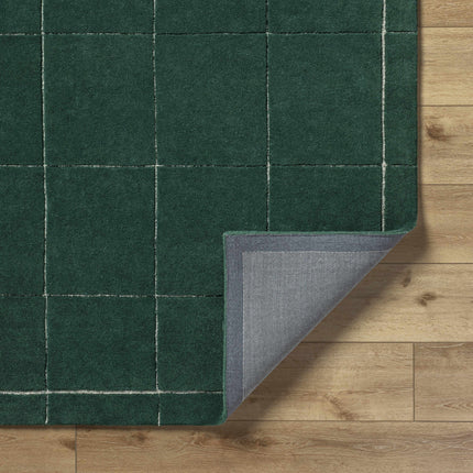 Siarl Green Checkered Area Rug Rugs TriadCommerceInc