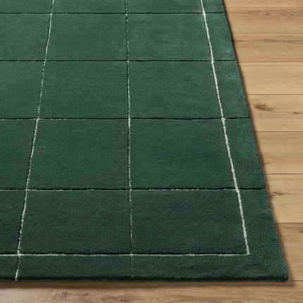 Siarl Green Checkered Area Rug Rugs TriadCommerceInc