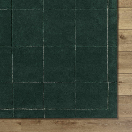 Siarl Green Checkered Area Rug Rugs TriadCommerceInc