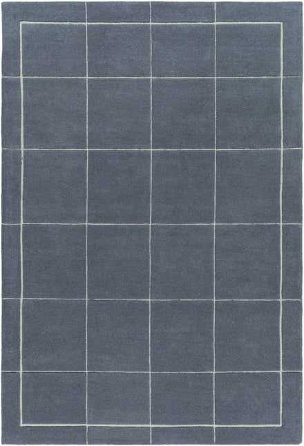 Siarl Dark Gray Checkered Area Rug Rugs TriadCommerceInc