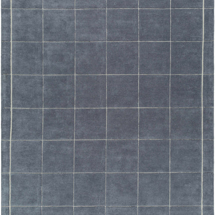 Siarl Dark Gray Checkered Area Rug Rugs TriadCommerceInc