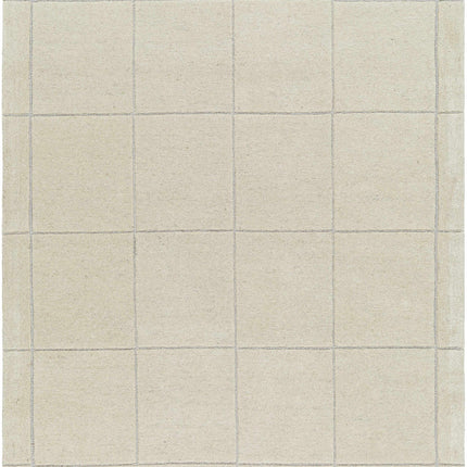 Siarl Cream Checkered Area Rug Rugs TriadCommerceInc 5' x 7'6" Rectangle