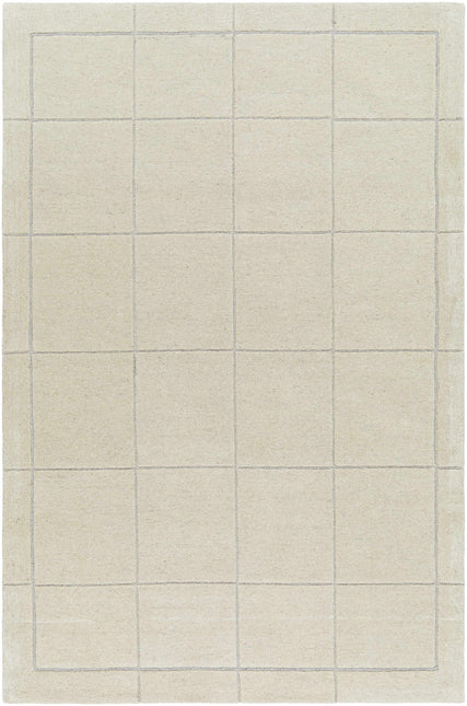 Siarl Cream Checkered Area Rug Rugs TriadCommerceInc 5' x 7'6" Rectangle