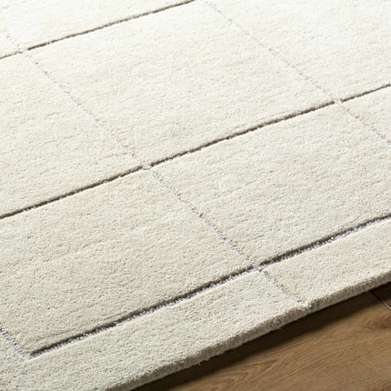 Siarl Cream Checkered Area Rug Rugs TriadCommerceInc