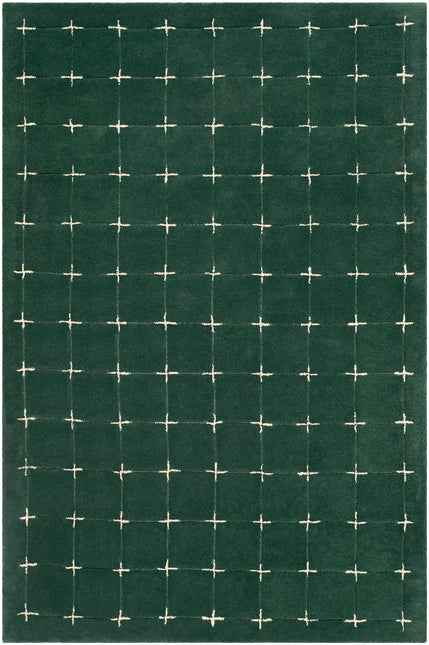 Sanvi Green Tufted Wool Area Rug Rugs TriadCommerceInc