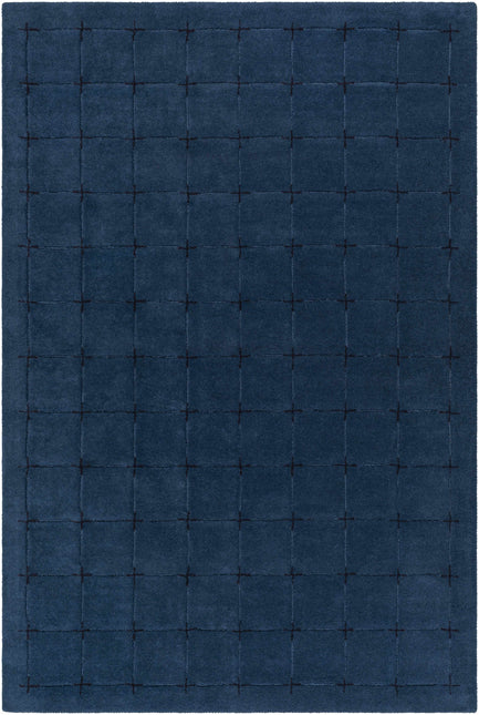 Sanvi Navy Wool Area Rug Rugs TriadCommerceInc 5' x 7'6" Rectangle