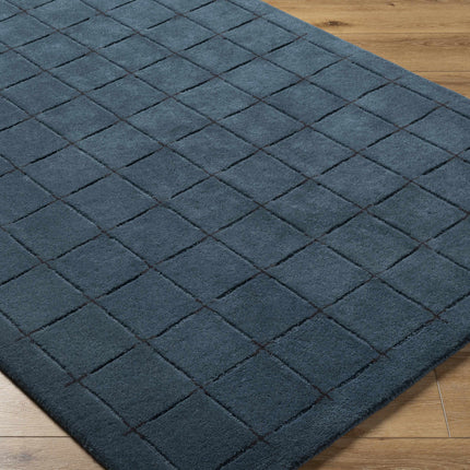 Sanvi Navy Wool Area Rug Rugs TriadCommerceInc
