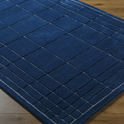 Sedna Navy Wool Area Rug Rugs TriadCommerceInc
