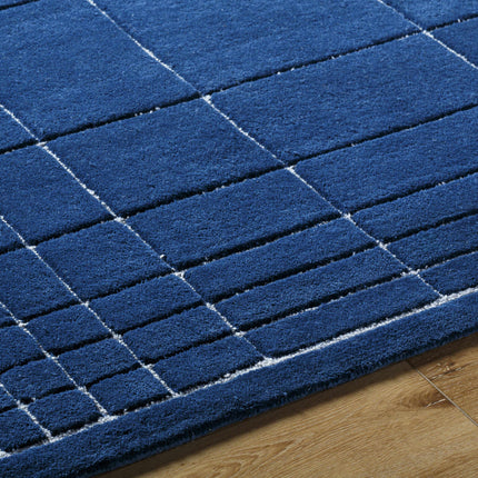 Sedna Navy Wool Area Rug Rugs TriadCommerceInc
