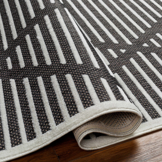 Anah 3D Black Outdoor Rug Rugs TriadCommerceInc