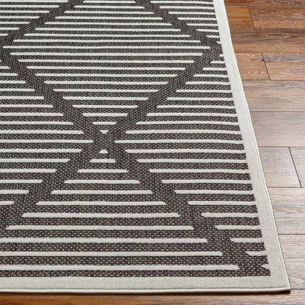 Anah 3D Black Outdoor Rug Rugs TriadCommerceInc