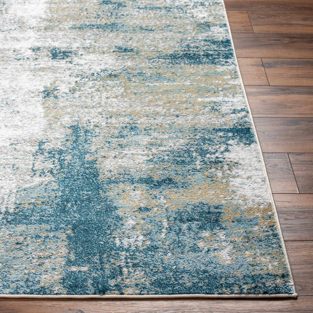 Duval Blue Abstract Area Rug Rugs TriadCommerceInc