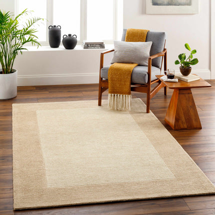 Amadi Beige Wool Area Rug Rugs TriadCommerceInc