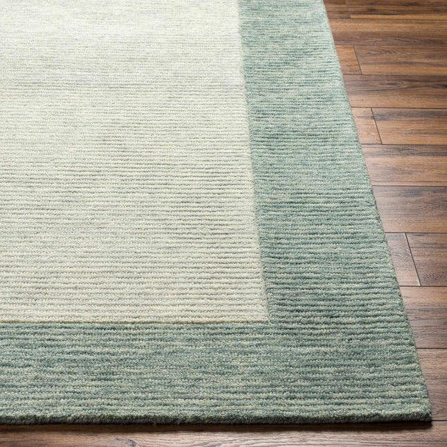 Amadi Green Wool Area Rug Rugs TriadCommerceInc