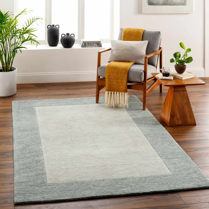 Amadi Green Wool Area Rug Rugs TriadCommerceInc