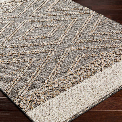 Beige Charcoal Areli Area Rug Rugs TriadCommerceInc
