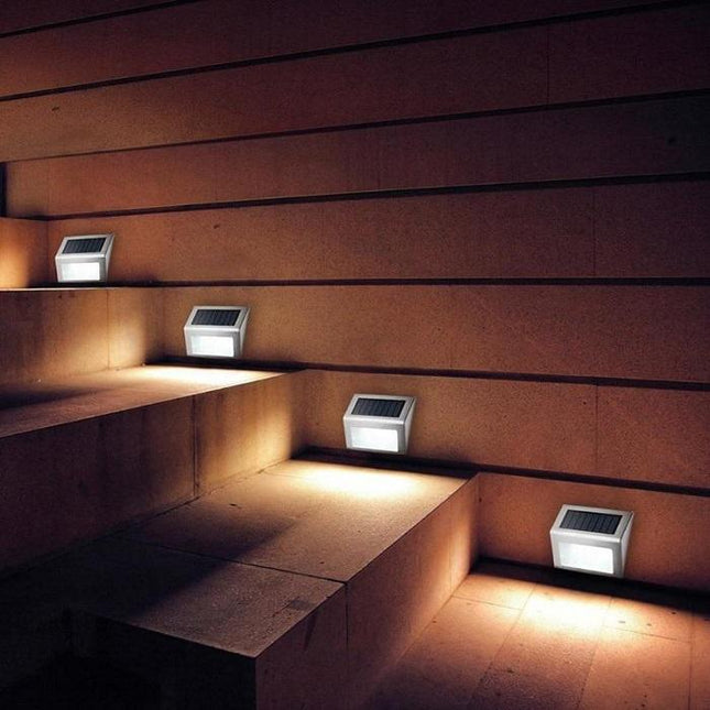 Stainless Steel LED Solar Stair Step Lights 2024 Model Home Decor > Lighting > Outdoor Lighting TriadCommerceInc