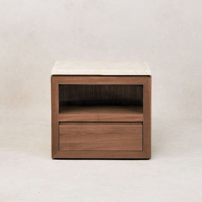 Sofita Marble Nightstand - Mocha End Tables TriadCommerceInc