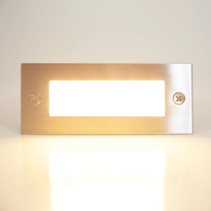 Outdoor LED Brick Wall Step Light Warm White Stainless Steel Step light TriadCommerceInc