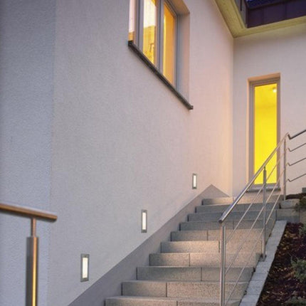 Outdoor LED Brick Wall Step Light Warm White Stainless Steel Step light TriadCommerceInc