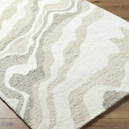 Siani Beige Wool Area Rug Rugs TriadCommerceInc