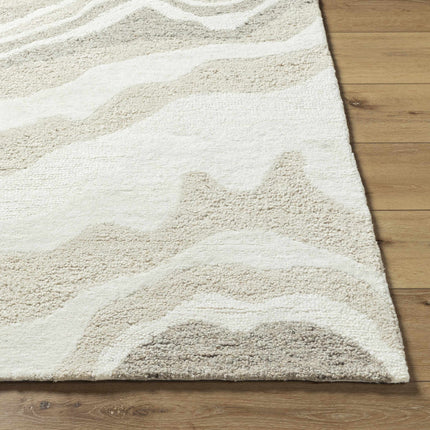 Siani Beige Wool Area Rug Rugs TriadCommerceInc
