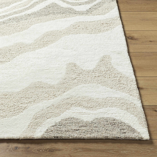 Siani Beige Wool Area Rug Rugs TriadCommerceInc