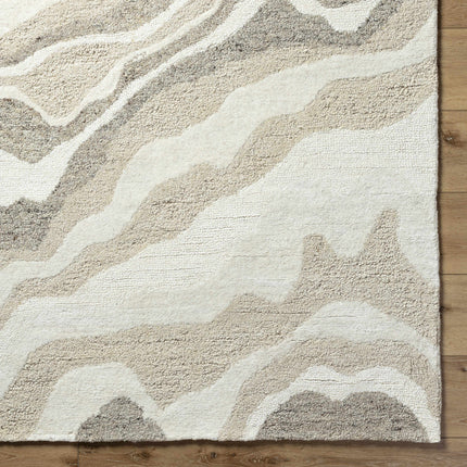 Siani Beige Wool Area Rug Rugs TriadCommerceInc