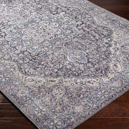 Tavas Blue Persian Style Washable Rug - Clearance Rugs TriadCommerceInc
