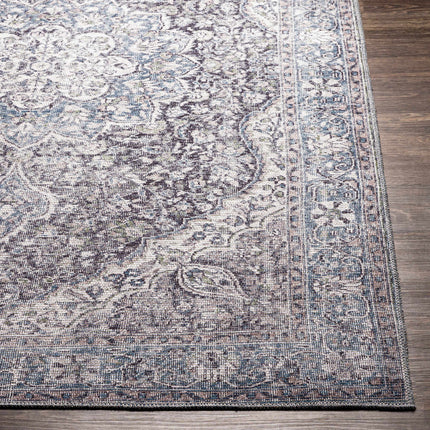 Tavas Blue Persian Style Washable Rug - Clearance Rugs TriadCommerceInc