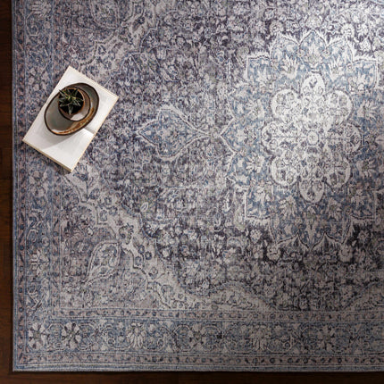 Tavas Blue Persian Style Washable Rug - Clearance Rugs TriadCommerceInc