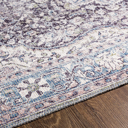 Tavas Blue Persian Style Washable Rug - Clearance Rugs TriadCommerceInc