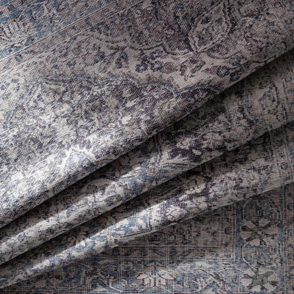 Tavas Blue Persian Style Washable Rug - Clearance Rugs TriadCommerceInc
