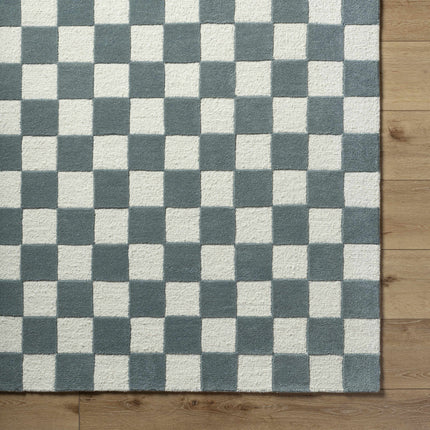 Timin Blue Gray Checkered Area Rug Rugs TriadCommerceInc
