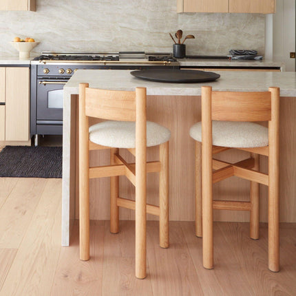 Teddy Counter Stool - Warm Oak Table & Bar Stools TriadCommerceInc