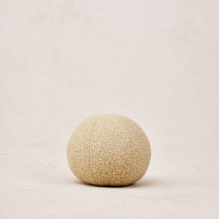 Teddy Sphere Pillow - Beige Throw Pillows TriadCommerceInc Small 8"