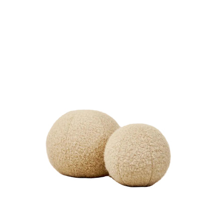 Teddy Sphere Pillow - Beige Throw Pillows TriadCommerceInc