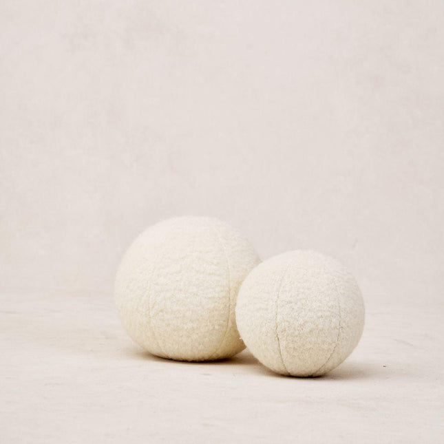 Teddy Sphere Pillow - Ivory Throw Pillows TriadCommerceInc Large 10"