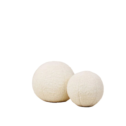 Teddy Sphere Pillow - Ivory Throw Pillows TriadCommerceInc